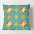 thumbnail image 2 of Designart Diamond Retro IV' Mid-Century Modern Throw Pillow - 16x16, 2 of 2
