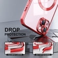 thumbnail image 7 of Entronix 2-in-1 Magnetic Shiny Clear Case Compatible with iPhone 14 with Screen Protector, Red, 7 of 7