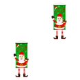 thumbnail image 3 of sweethay 115x40cm Feliz Navidad decoración para el hogar Noel 2020 Navidad guirnalda adornos Navidad Feliz Año Nuevo decoración puerta delantera Banner Papá Noel 2piezas sweethay CBP143409, 3 of 5