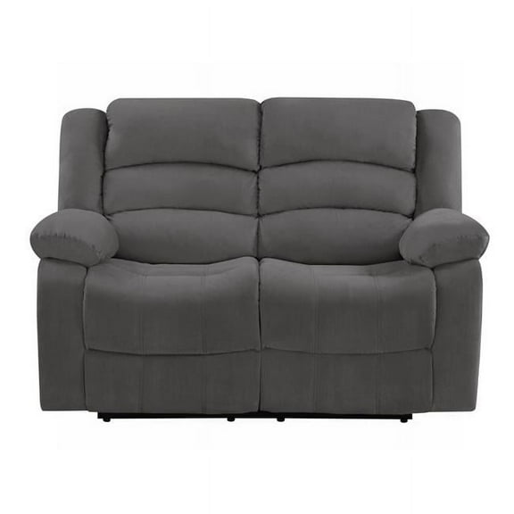 Home Roots 329376 Contemporary Fabric Loveseat, Grey - 40 in.