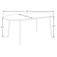 thumbnail image 3 of LeisureMod Tule 7-Piece Dining Set with 6 Upholstered Seat Dining Chairs in White Steel Frame and 71" Oval Dining Table with MDF Tabletop (Black/White), 3 of 19