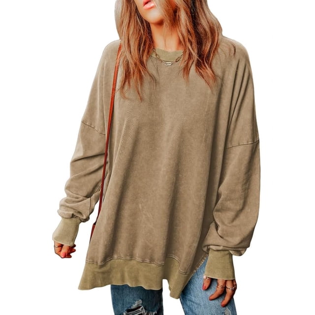 Sudadera SHEWIN casual de manga larga holgada para mujer