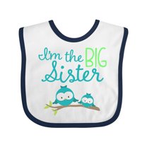 Inktastic I'm the Big Sister Girls Baby Bib