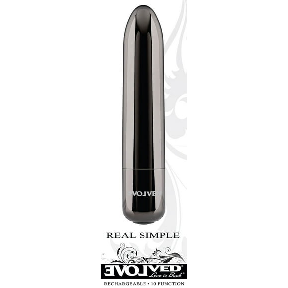 Evolved Real Simple Rechargeable Bullet - Black Chrome