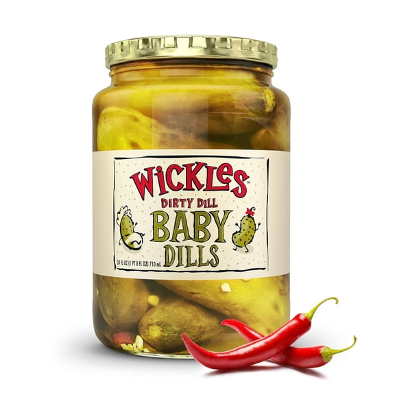 Baby Dills Spicy Dill Pickles - Artisanal & Wickedly Delicious (6 Pack) - 24 oz Jars