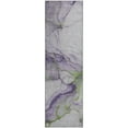 thumbnail image 2 of Addison Rugs Mayfield Premium Machine Washable Transitional Abstract Purple Runner Rug, 2'3" X 7'6" Machine Washable Transitional Abstract Purple Oversized Sherpa Throw Blanket, 2 of 6