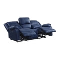 thumbnail image 3 of ACME Zuriel Power Motion Sofa w/USB, Blue Synthetic Leather, 3 of 9