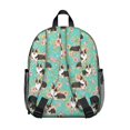 thumbnail image 3 of Corgi and Floral Blue Pattern Backpack for School, Cute School Bag with Adjustable Shoulder Straps and Padded Back, 13.8"x11.4"x6", 3 of 5