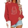 thumbnail image 5 of Busydd Womens Sweatshirt Fashion Graphic Print Christmas Sweatshirts for Women Comfy Cotton Fall Long Sleeve Crewneck Sweatshirt S, 5 of 6