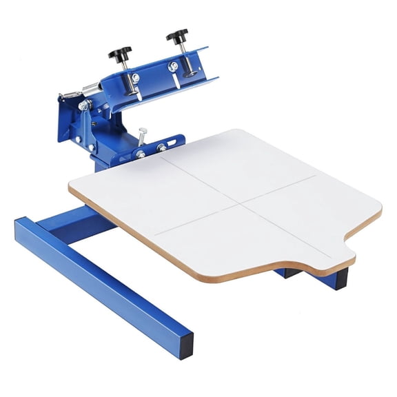 Screen Printing Machine 1 Color 1 Station, 21.2x17.7in Press for T-Shirts, DIY Fabric Printing, Adjustable Tension, Double-layer Pallet