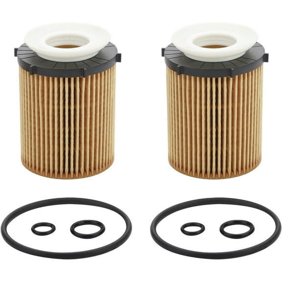 2 Pcs Oil Filter Compatible With INFINITI Mercedes-Benz Vehicle 2012-2023 C300 CLA250 E300 GLA200 GLC300 Metris SLC300 Sprinter 1500 2500, 2017-2019 Q50 Q60 QX30, Replace#HU711/6Z, HU7116z