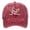 Wine, variant on Visor Cap for Outdoor Casual Wear Washed Baseball Hat with French Embroidery for Everyday Leisure and Street Style