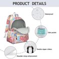 thumbnail image 4 of Boho Bohemia Flower Backpack for School,Cute School Bag,Schoolbag with Adjustable Shoulder Straps & Padded Back,13.4"x11"x4.7", 4 of 6