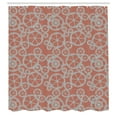 thumbnail image 2 of Ambesonne Industrial Shower Curtain, Grungy Abstract Gears, 69"Wx75"L, Dark Salmon Pale Grey, 2 of 4