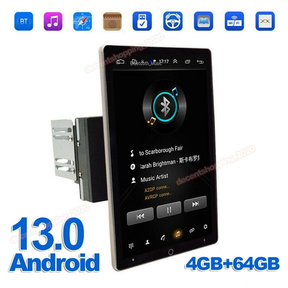 10" Tesla Style Universal Android Auto GPS Carplay Car Stereo Radio WiFi 4G 64GB