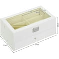 thumbnail image 2 of MyGift Vintage Rectangular Sunglasses Display Case with Glass Lid, White, 2 of 6