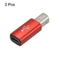 thumbnail image 3 of Adaptador USB C Hembra a Tipo-C a USB B Rojo Paquete de 3, 3 of 7