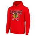 thumbnail image 2 of Men's Starter Red Chicago Blackhawks Team Logo Graphic Fleece Tri-Blend Pullover Hoodie, 2 of 3
