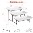 thumbnail image 2 of Bandeja de plástico de 3 niveles Bumusty con soporte de metal negro, 2 of 7