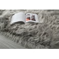 thumbnail image 4 of 5x7 Feet Ultra Soft Faux Fur Sheepskin Area Rug, 3.5-inch Thick Modern Indoor Fluffy Shaggy Rug for Bedroom, Livingroom and Dorm Decorative, High Pile Non-Slip Carpet, Light Grey, 4 of 7