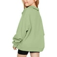 thumbnail image 3 of AherBiu Oversized Sweatshirt for Teen Girls Half Zipper Collared Long Sleeve Tops Drop Shoulder Pullover, 3 of 6