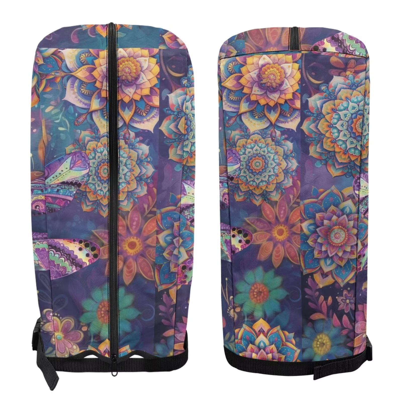 Chririnla Boho Mandala Dragonfly Golf Bag Dust Cape Club Protection Cape with Snap Button & Zipper Waterproof & Dustproof for All Weather