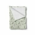 thumbnail image 2 of Leaves Soft Flannel Fleece Blanket, Floral Vintage Ornamental Flourishing Nature Illustration Retro Swirls Antique, Cozy Plush for Indoor and Outdoor Use, 70" x 90", Cream Sage Green, by Ambesonne, 2 of 6