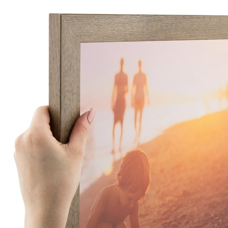 ArtToFrames 9x27 inch Gray Picture Frame, Gray Wood Poster Frame (4289)