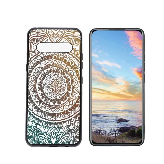 Mandala-Design Phone Case, Degined for LG V60 ThinQ 5G Case Men Women, Flexible Silicone Shockproof Case for LG V60 ThinQ 5G