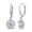 CZ Round Halo, variant on Charmsy Celtic Knot Dangle Earrings for Women – 925 Sterling Silver Post Leverback, Lightweight 30 mm Drop Earrings