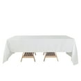 thumbnail image 5 of BalsaCircle 60" x 126" White Rectangular Premium Polyester Faux Burlap Tablecloth Reception, 5 of 7