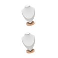 thumbnail image 2 of kurtrusly Necklace Display Bust Smooth Stable for store Showroom Retail Dresser White M 2Set, 2 of 6