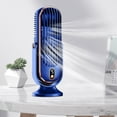 thumbnail image 1 of Ventilador de mesa recargable con cabezal móvil 720 grados USB 5 velocidades ajustables Azul Soledad, 1 of 10