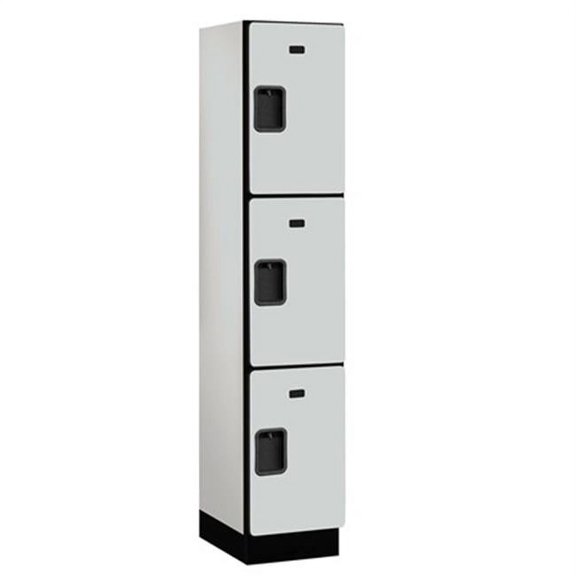 Salsbury  Extra Wide Designer Wood Locker Triple Tier - Gray - Each