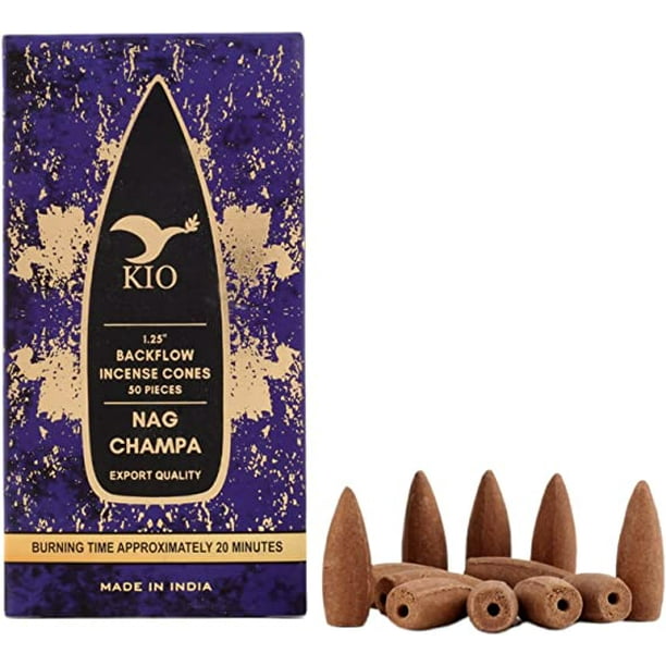 Incienso En Cono Cascada Reflujo Invertido Backflow Cones Relajación Budismo Meditación Yoga Pilates 50pzs