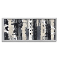 Stupell Industries Modern Busy Abstraction Grey Beige Black Messy Stripes, 13 x 30, Designed by Max Hansen