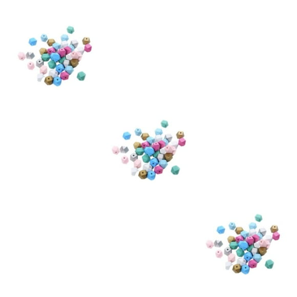 relayinert 20 Pcs Perles en Silicone pour Colliers de Dentition pour Bébé et Suces Perles Assortiment de Perles Hexagone Beauté Naturelle Tel Qu'illustré 15MM,1 3Ensemble