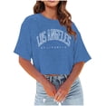 thumbnail image 1 of WEAIXIMIUNG T-Shirts à Col Rond à Manches Courtes Décontractés pour Femmes de la Saint-Valentin d'Été Légers et Doux Hauts Décontractés à Imprimé de Lettres Vêtements 05, 1 of 3