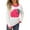 White, variant on LUOGENLI Cardigan Sweaters for Women Women's Pullover Sweater Soft Knit Top Casual Strawberry Print Round Neck Comfortable Everyday Wear Cozy Winter Fall Fashion Hot Pink Size L