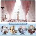thumbnail image 6 of Bailu 2 Panels Stars Blackout Curtains for Bedroom Girls Kids Baby Window Curtain Double Layer Star Cut Out Aesthetic Living Room Decor Wall Home Decorations Curtain,W52 x L72 Inches,Pink, 6 of 7