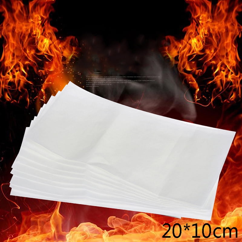 10x 20*10cm Fire Paper Flash Flame Paper Fire Paper Magic Props Effect Sho BW3E 
