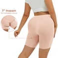 thumbnail image 4 of INNERSY Women's Plus Size Cotton Boyshorts Anti-Chafing 3-Pack(3XL,Black/Pink/White), 4 of 10