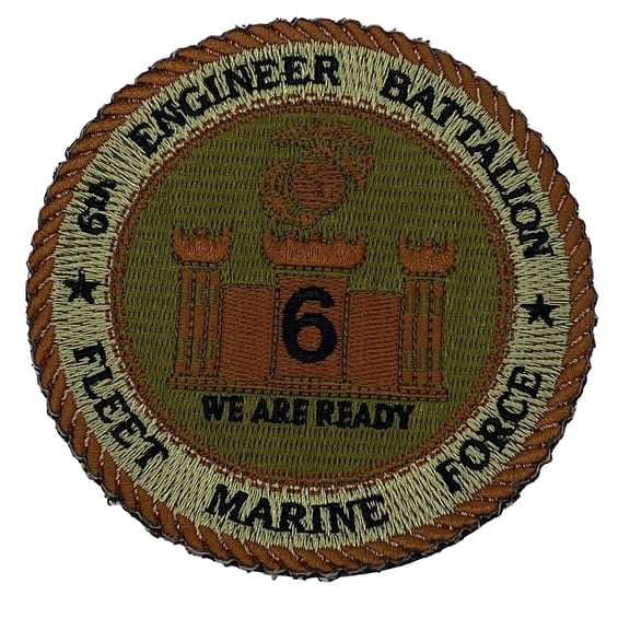 6th Engineer Bn OCP Patch Hook and Loop, 4
