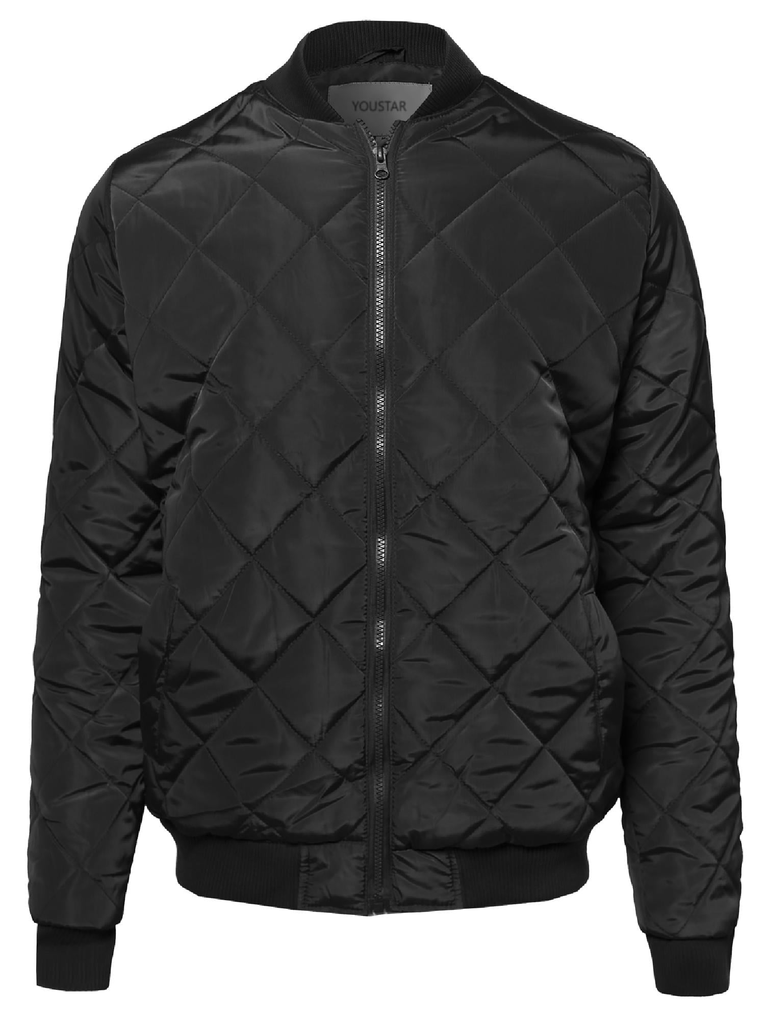 FashionOutfit Men's Classic Quilted Padded Bomber Jacket - Walmart.com