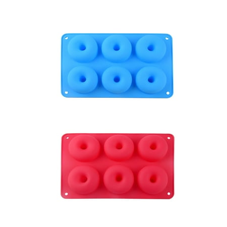 

absuyy Baking Tool on Clearance- 2PCS Silicone Donut Baking Pan Silicone Donut Molds Donut Tray with 6 Cavity