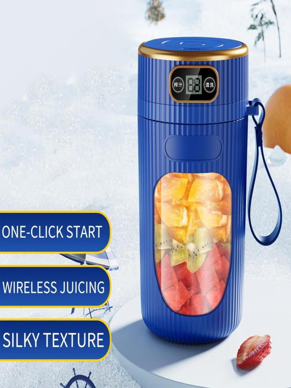 JMKQLZ New Juicer Machine with Digital Display for Fruit and Vegetable, Multifunctional Portable Small Juicer for Home Office and School