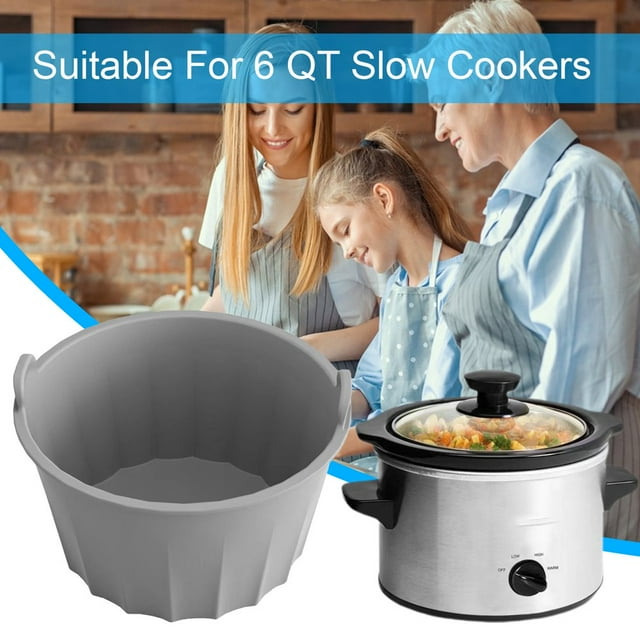 Doublure de Cuiseur de Qualité Alimentaire Réutilisable Antiadhésive Résistante à la Chaleur avec Poignée Sans BPA Passe au Lave-Vaisselle Doublure pour Mijoteuse Articles de Cuisine