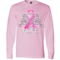 thumbnail image 3 of Inktastic Hope Pink Ribbon Breast Cancer Awareness Long Sleeve T-Shirt, 3 of 5