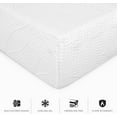 thumbnail image 6 of SWISSLUX 10-Inch Twin-XL Size Mattress, iCOOL Tech and Cooling Gel infused Medium Plush Memory Foam Mattress, Bed-in-a-box, FiberGlass Free, White, Twin-XL Size(80"L x 39"W x 10"H), 6 of 9