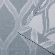 Exclusive Home Curtains Montrose Ogee Geometric Textured Linen Grommet Top Curtain Panel Pair, 54x84, Ash Grey